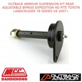 OUTBACK ARMOUR SUSPENSION KIT REAR ADJ BYPASS EXPD HD FITS TOYOTA LC 78S V8 07+